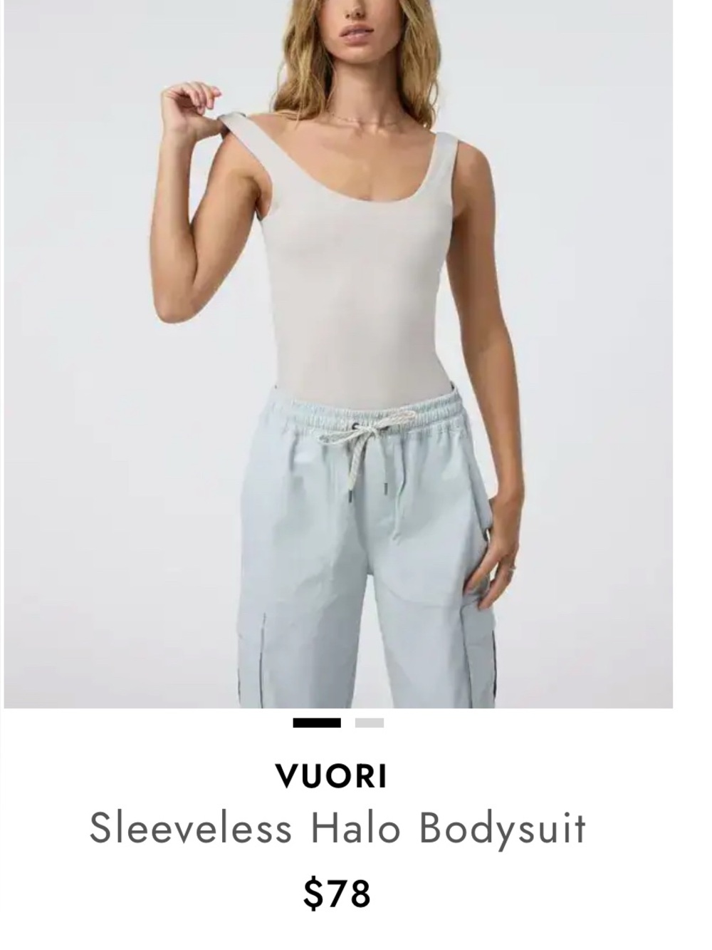 NWT Vuori Sleeveless Halo Bodysuit